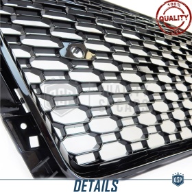 Parrilla REJILLA Delantera para AUDI A4 RS4 B9 (2015-) | Nido de Abeja, Negro Brillante