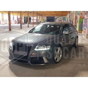 Parrilla REJILLA Delantera para AUDI A6 RS6 C6 (04-11) | Nido de Abeja, Negro Brillante