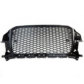 Parrilla REJILLA Delantera para AUDI Q3 RSQ3 8U (11-14) | Nido de Abeja, Negro Brillante