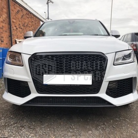 Grill KÜHLERGRILL für AUDI Q5 RSQ5 8R (12-16) Tuning | Glänzend Schwarz Waben