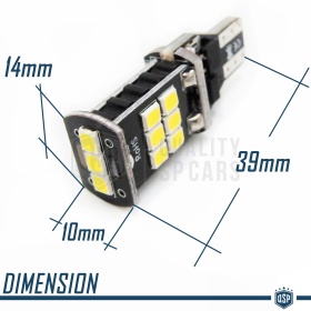 1pc Bulb T15 W16W | 6500K White ICE 100% CANbus  No Error | with GOLDEN Nickel | Plug & Play