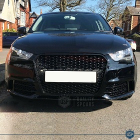 Griglie FENDINEBBIA Paraurti per AUDI A1 RS1 (8X) 10-14 | Mascherina a NIDO D' APE Nera Tuning