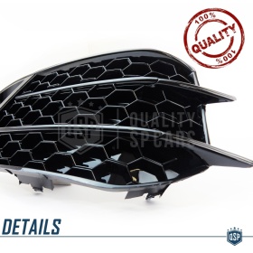 Griglie FENDINEBBIA Paraurti per AUDI A1 RS1 (8X) 10-14 | Mascherina a NIDO D' APE Nera Tuning