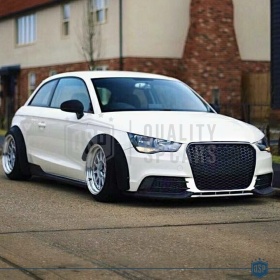 Griglie FENDINEBBIA Paraurti per AUDI A1 RS1 (8X) 10-14 | Mascherina a NIDO D' APE Nera Tuning