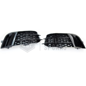 Griglie FENDINEBBIA Paraurti per AUDI A1 RS1 (8X) 10-14 | Mascherina a NIDO D' APE Nera Tuning