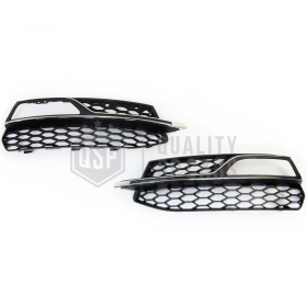 Rejilla Luz de Niebla para AUDI A3 8V 12-16 | Parilla Nido de Abeja, Negro Mate