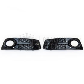 Rejilla Luz de Niebla para AUDI A4 RS4 (B8) 07-11 | Parilla Parachoques Delantro Nido de Abeja, Negra