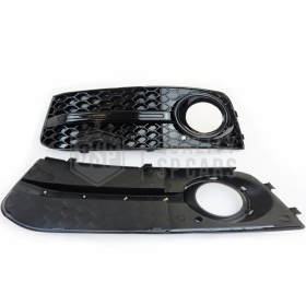 Rejilla Luz de Niebla para AUDI A4 RS4 (B8) 07-11 | Parilla Parachoques Delantro Nido de Abeja, Negra