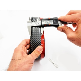SPOILER Alerón Adhesivo Compatible Con SEAT, efecto FIBRA de CARBONO LABIO parachoques LIP o Faldones Laterales en EPDM flexible
