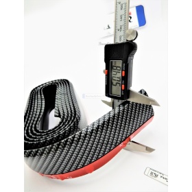 SPOILER Alerón Adhesivo Compatible Con SEAT, efecto FIBRA de CARBONO LABIO parachoques LIP o Faldones Laterales en EPDM flexible