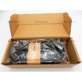 SPOILER Alerón Adhesivo Compatible Con SEAT, efecto FIBRA de CARBONO LABIO parachoques LIP o Faldones Laterales en EPDM flexible