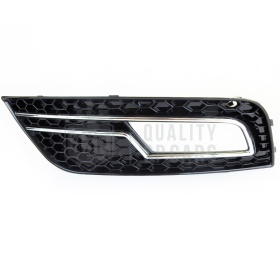 Rejilla Luz de Niebla para AUDI A4 RS4 (B8) Facelift 11-15 | Parilla Parachoques Delantro Nido de Abeja, Negra