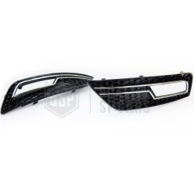 Rejilla Luz de Niebla para AUDI A4 RS4 (B8) Facelift 11-15 | Parilla Parachoques Delantro Nido de Abeja, Negra