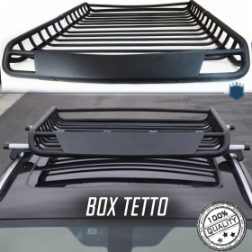 Portaequipajes de Techo PARA Coches SEAT | Cesta de Equipajes de Viaje Off-road en ACERO Negro