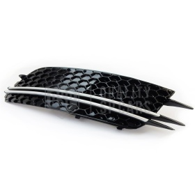 Rejilla Luz de Niebla para AUDI A6 RS6 (C7) 11-14 | Parilla Parachoques Delantro Nido de Abeja, Negra