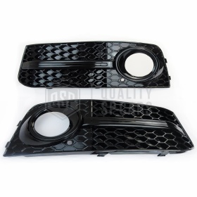 REJILLA DELANTERA + REJILLAS LUZ DE NIEBLA para AUDI A4 RS4 (B8) 07-11 | Nido de Abeja