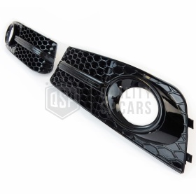 REJILLA DELANTERA + REJILLAS LUZ DE NIEBLA para AUDI A4 RS4 (B8) 07-11 | Nido de Abeja