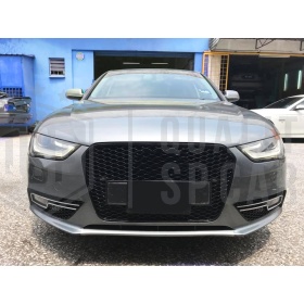 REJILLA DELANTERA + REJILLAS LUZ DE NIEBLA para AUDI A4 RS4 B8 Facelift (11-15) | Nido de Abeja