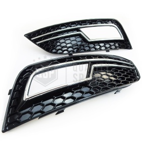 REJILLA DELANTERA + REJILLAS LUZ DE NIEBLA para AUDI A4 RS4 B8 Facelift (11-15) | Nido de Abeja