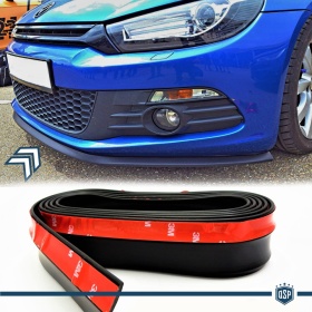 Spoiler Alerón Adhesivo PARA Volkswagen Jetta, Scirocco, Eos Labio parachoques LIP o Faldones Laterales Negro Flexible