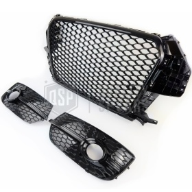 REJILLA DELANTERA + REJILLAS LUZ DE NIEBLA para AUDI Q3 RSQ3 8U (11-14) | Nido de Abeja