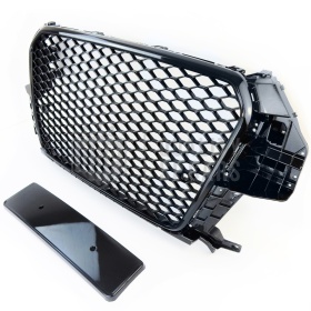 REJILLA DELANTERA + REJILLAS LUZ DE NIEBLA para AUDI Q3 RSQ3 8U (11-14) | Nido de Abeja
