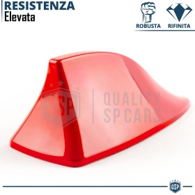 Car Roof Red SHARK FIN Universal Antenna | Real AM-FM-DAB+ RADIO Reception