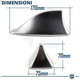 Antenna Auto PINNA DI SQUALO Grigia Universale | VERA Ricezione RADIO AM-FM-DAB+