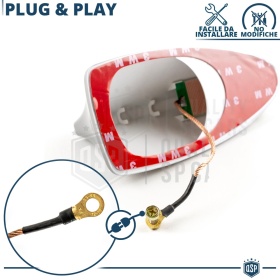Antenna Auto PINNA DI SQUALO Grigia Universale | VERA Ricezione RADIO AM-FM-DAB+