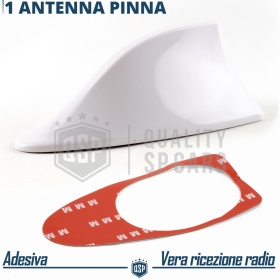 Antenna Auto PINNA DI SQUALO Bianca Universale | VERA Ricezione RADIO AM-FM-DAB+