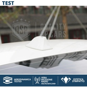 Antenna Auto PINNA DI SQUALO Bianca Universale | VERA Ricezione RADIO AM-FM-DAB+