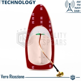 Antenna Auto PINNA DI SQUALO Bianca Universale | VERA Ricezione RADIO AM-FM-DAB+