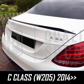 Rear Trunk SPOILER FOR Mercedes C Class (W205) 2014- | BLACK Adhesive Boot Lid Spoiler