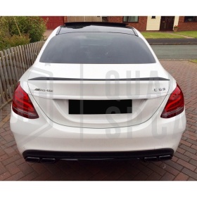 Rear Trunk SPOILER FOR Mercedes C Class (W205) 2014- | BLACK Adhesive Boot Lid Spoiler