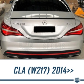 SPOILER Alerón Trasero PARA Mercedes CLA (W117) 13-19 | Labio Maletero NEGRO Adhesivo