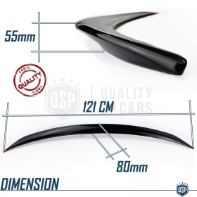 SPOILER Alerón Trasero PARA Mercedes GLC Coupé (C253) 2015- | Labio Maletero NEGRO Adhesivo