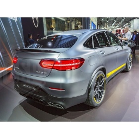 SPOILER Alerón Trasero PARA Mercedes GLC Coupé (C253) 2015- | Labio Maletero NEGRO Adhesivo