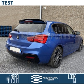 SPOILER Alerón Trasero PARA BMW Serie 1 (F20, F21) 11-18 | Labio Maletero Techo NEGRO Adhesivo