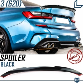 SPOILER Alerón Trasero PARA BMW Serie 3 (G20) 2019- | Labio Maletero NEGRO Adhesivo