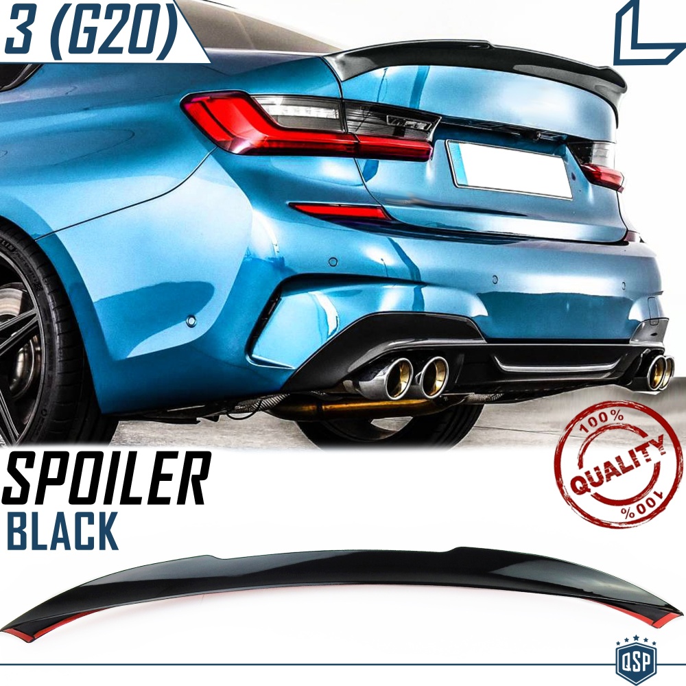 SPOILER Alerón Trasero PARA BMW Serie 3 (G20) 2019- | Labio Maletero NEGRO Adhesivo SPOILER Alerón Trasero PARA BMW Serie 3 (G20) 2019- | Labio Maletero NEGRO Adhesivo
