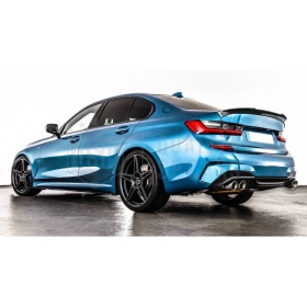 SPOILER Alerón Trasero PARA BMW Serie 3 (G20) 2019- | Labio Maletero NEGRO Adhesivo