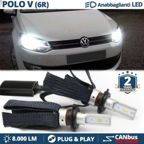 Bombillas LED H7 PARA Vw POLO 6R Luces de Cruce CANbus 6500K 8000LM Blanco