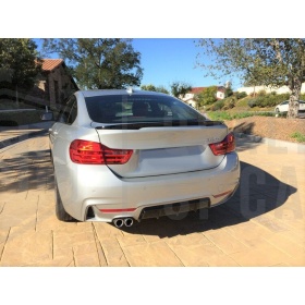 SPOILER Alerón Trasero PARA BMW Serie 4 (F36) 14-19 | Labio Maletero NEGRO Adhesivo