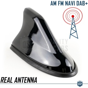 Car Roof Black SHARK FIN Universal Antenna | Real AM-FM-DAB+ RADIO Reception