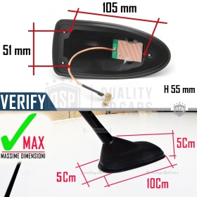 Car Roof Black SHARK FIN Universal Antenna | Real AM-FM-DAB+ RADIO Reception