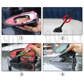 Car Roof Black SHARK FIN Universal Antenna | Real AM-FM-DAB+ RADIO Reception