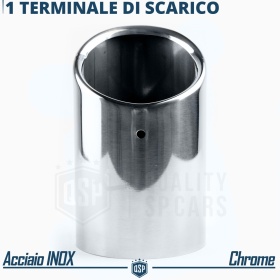 Tubo de ESCAPE Coche en ACERO Inoxidable | Redondo, Silenciador Ø 78-83 MM