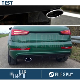 Tubo de ESCAPE OVAL Coche Universal en ACERO inoxidable | Silenciador Ø 45-74 MM