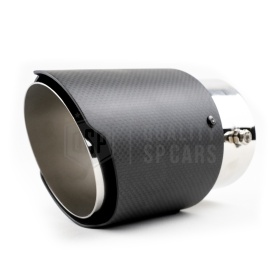 Tubo de ESCAPE Coche Universal en ACERO inoxidable Carbón | Silenciador Ø 40-80 MM