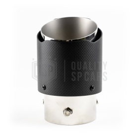 Tubo de ESCAPE Coche Universal en ACERO inoxidable Carbón | Silenciador Ø 40-80 MM